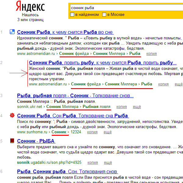 выделение сайтов в серпе яндекса